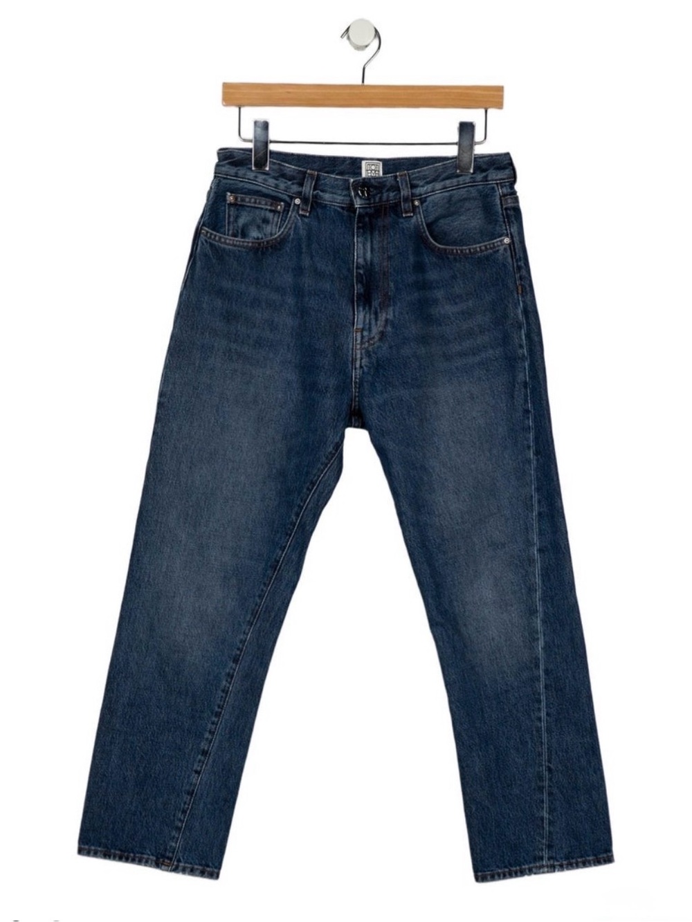 TOTEME Twisted Seam Straight Leg Jeans Blue Size 27 Organic Cotton